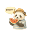 ふわふわパンダの夏スタンプ（個別スタンプ：39）