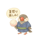 夏だ！文鳥とオカメの涼スタンプ（個別スタンプ：2）