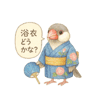 夏だ！文鳥とオカメの涼スタンプ（個別スタンプ：13）
