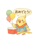 夏だ！文鳥とオカメの涼スタンプ（個別スタンプ：25）