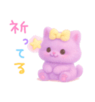 モフモフ紫ネコ（個別スタンプ：32）