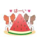 飛び出す！ちびパピヨン18【夏】（個別スタンプ：5）