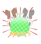飛び出す！ちびパピヨン18【夏】（個別スタンプ：12）