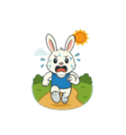 かわいいアイウサギの日常使いスタンプ（個別スタンプ：5）