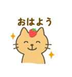 いちごのせねこ 〜ゆるっと日常〜（個別スタンプ：25）