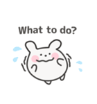 ゆるうさぎ日常スタンプ｜英語（個別スタンプ：12）