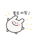 ゆるうさぎ日常スタンプ｜韓国語（個別スタンプ：2）