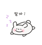 ゆるうさぎ日常スタンプ｜韓国語（個別スタンプ：4）