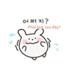 韓国語×ベトナム語 ゆるうさぎ日常（個別スタンプ：12）