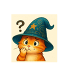 魔法の帽子をかぶった猫（個別スタンプ：11）