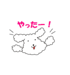 白プー茶プーと友達（個別スタンプ：13）