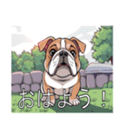 ブルドッグがいっぱい（個別スタンプ：1）