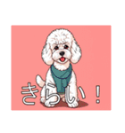 ミディアムプードルがいっぱい（個別スタンプ：36）