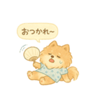 ぽめのふわふわ夏スタンプ（個別スタンプ：12）