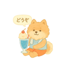 ぽめのふわふわ夏スタンプ（個別スタンプ：24）