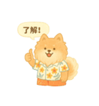 ぽめのふわふわ夏スタンプ（個別スタンプ：25）
