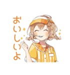 ウェイトレスの飯テロ★食欲爆発（個別スタンプ：7）