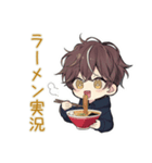 ちびパーカーくん★ラーメン実況（個別スタンプ：1）