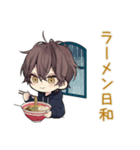 ちびパーカーくん★ラーメン実況（個別スタンプ：16）