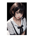 暗いセーラー服の女の子（個別スタンプ：20）