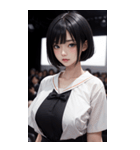 暗いセーラー服の女の子（個別スタンプ：29）
