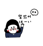 大人女子たちと韓国語＋日本語。（個別スタンプ：11）