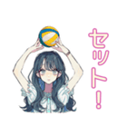 おしゃれJKのバレーボール部♡（個別スタンプ：21）
