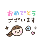 ゆるい手書きの女の子☆デカ文字敬語（個別スタンプ：8）