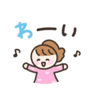 ゆるい手書きの女の子☆デカ文字敬語（個別スタンプ：15）