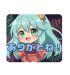 花火をいっしょにみなみちゃん（個別スタンプ：1）