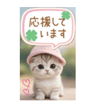 スコティッシュ猫 吹き出し 夏 BIG 敬語（個別スタンプ：27）