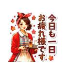 オシャレな夏のレトロモダンガール（個別スタンプ：12）