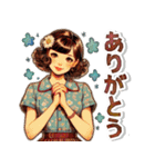 オシャレな夏のレトロモダンガール（個別スタンプ：19）