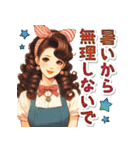 オシャレな夏のレトロモダンガール（個別スタンプ：29）