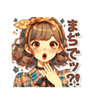 オシャレな夏のレトロモダンガール（個別スタンプ：33）