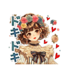 オシャレな夏のレトロモダンガール（個別スタンプ：37）