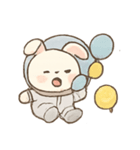 宇宙うさぎのスペースぼうけん（個別スタンプ：1）