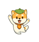 幽霊柴犬の灯籠行列（個別スタンプ：7）