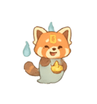 幽霊レッサーパンダ灯籠遊び（個別スタンプ：1）