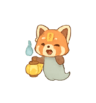 幽霊レッサーパンダ灯籠遊び（個別スタンプ：2）