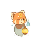 幽霊レッサーパンダ灯籠遊び（個別スタンプ：4）