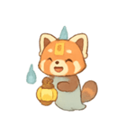 幽霊レッサーパンダ灯籠遊び（個別スタンプ：6）
