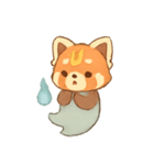 幽霊レッサーパンダ灯籠遊び（個別スタンプ：9）