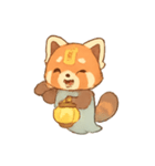 幽霊レッサーパンダ灯籠遊び（個別スタンプ：16）