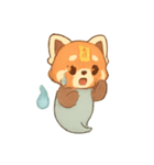 幽霊レッサーパンダ灯籠遊び（個別スタンプ：17）