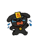 こわがり黒犬のおばけパトロール（個別スタンプ：8）