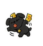 こわがり黒犬のおばけパトロール（個別スタンプ：9）