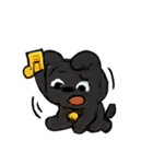 こわがり黒犬のおばけパトロール（個別スタンプ：13）