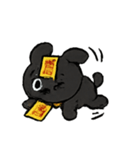 こわがり黒犬のおばけパトロール（個別スタンプ：14）