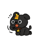 こわがり黒犬のおばけパトロール（個別スタンプ：15）